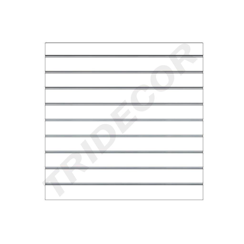 Painel de ripas branco 9 guias 120X120cm