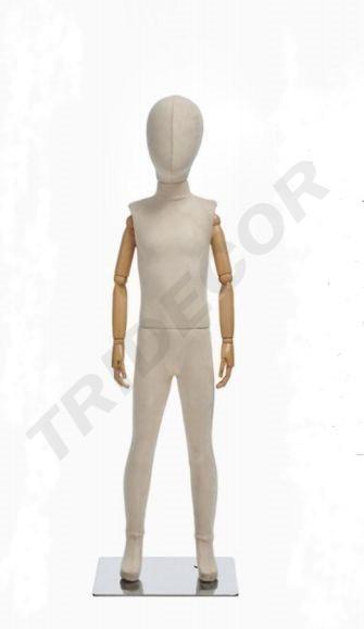 Mannequin enfant en tissu beige clair 4-6 ans