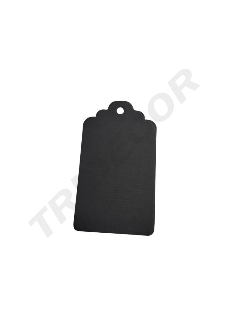 Etichetă neagră decupată 8X4,5cm Mare 100 unități