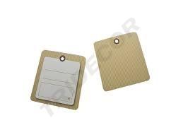 Stanzetikett mit Streifen 4x4cm 200/Pack