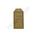 Étiquette couleur marron 8X4cm 200/paquet taille d'art Pvp