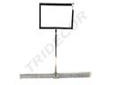 Suport de poster ajustabil A5 din crom pentru tub rectangular