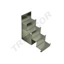 哑光钢展示楼梯 4 高度 Expositor de Acero Mate Forma Escalera 4 Alturas