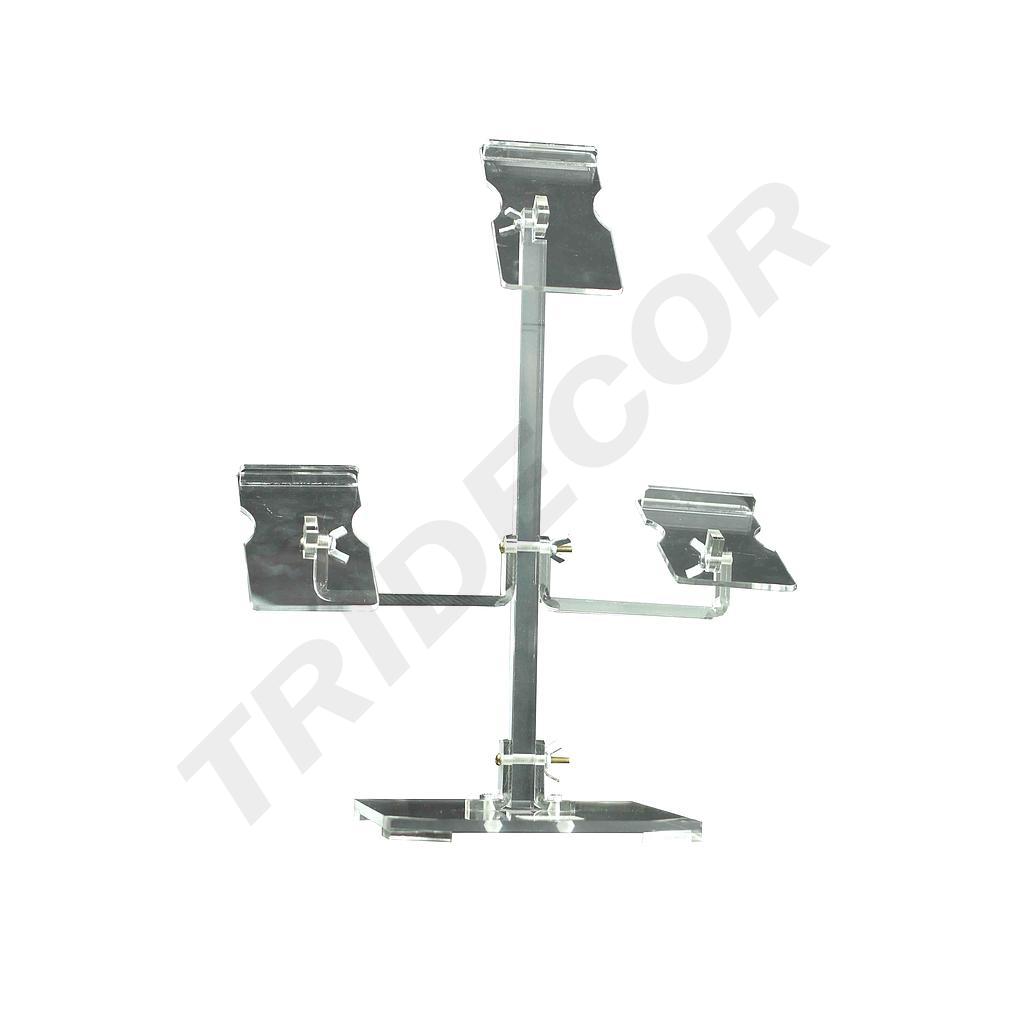 Expositor de Acrílico para Calzado con 3 Bases