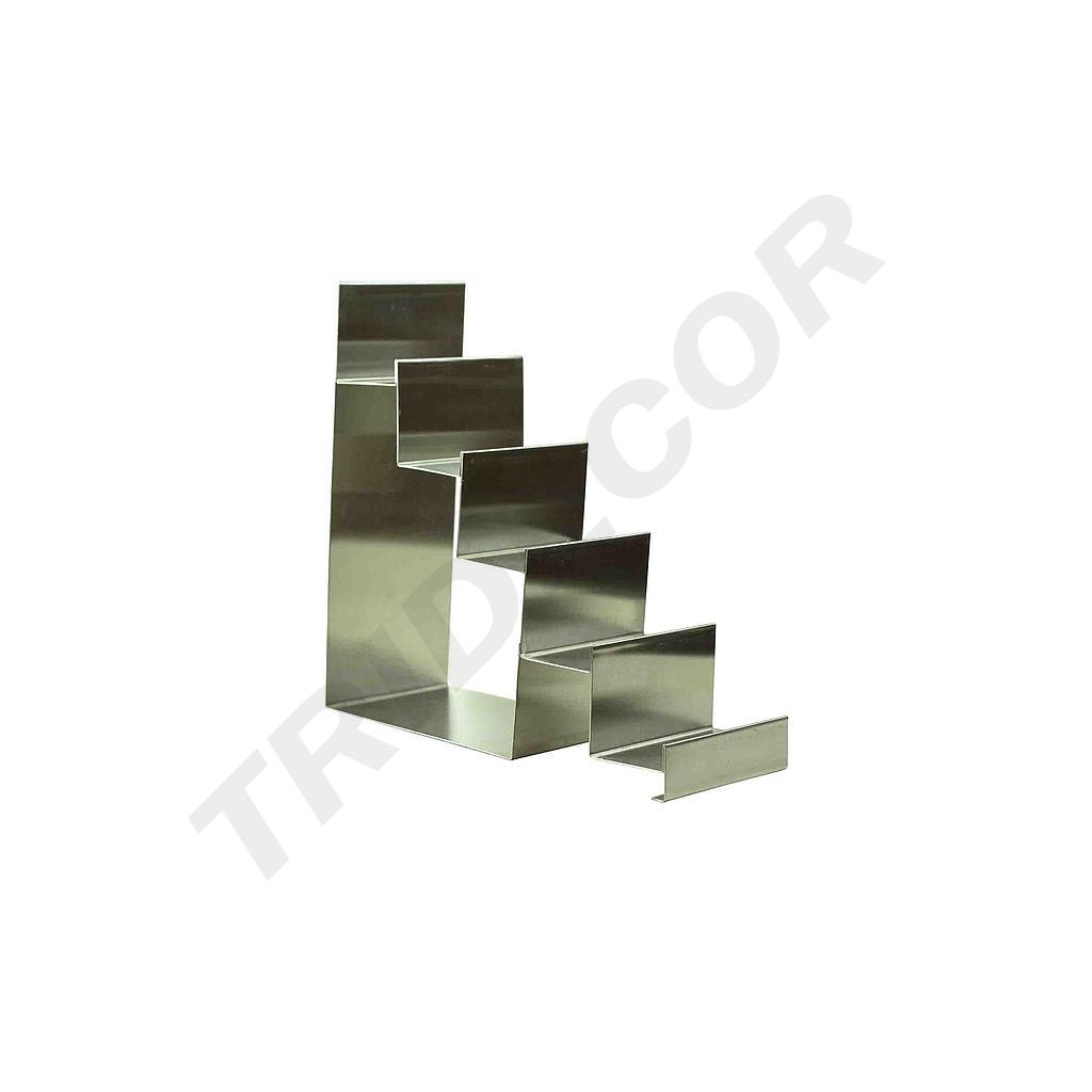 Expositor De Acero Mate Escalera 5 Alturas