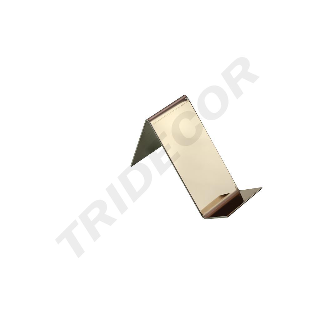 Présentoir en acier chromé couleur bronze