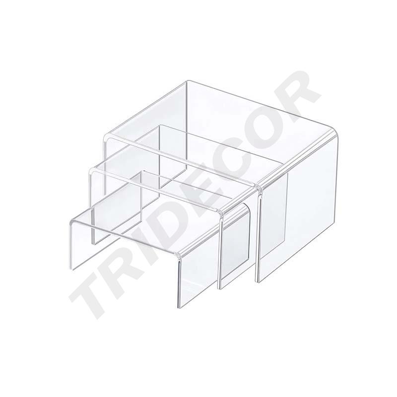 Espositore in acrilico Forma C 3 altezze