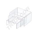 Espositore in acrilico Forma C 3 altezze