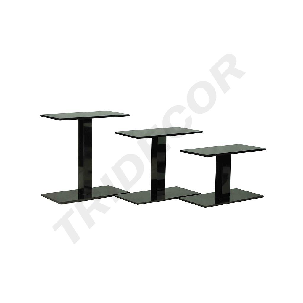 Espositore in acrilico | Colore nero | 3 altezze