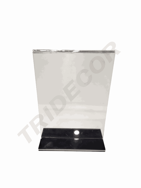 Suporte para Poster em Acrílico Formato 'T' A6 10,5X10,5X6cm