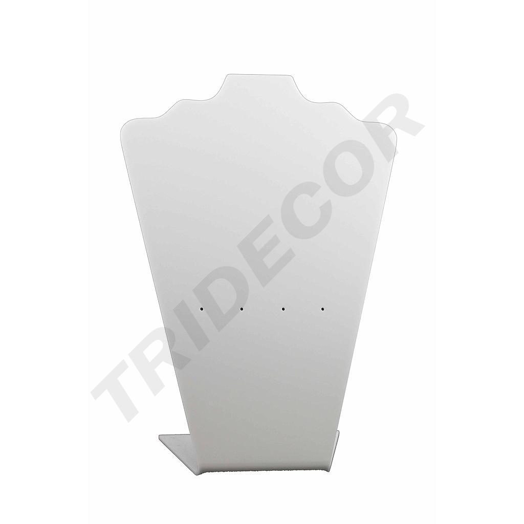 Methacrylate Display Stand for Necklaces and Earrings White Color