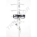 Espositore di 16 bicchieri con serratura per parete 145X16cm, 10 unità/scatola