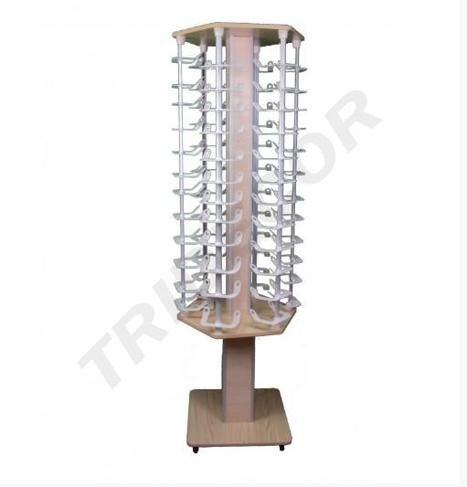 Wooden Glasses Display Stand 72 Pairs