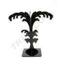 Support d'exposition en acrylique noir pour petites boucles d'oreilles arbre de palmier noir