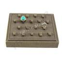 18 anéis de linho castanhos