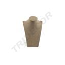 Présentoir à colliers en lin brun