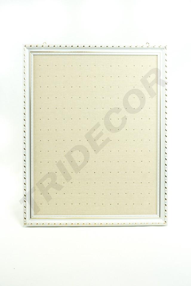 Cadru mare pentru cercel din in bej 50x60cm