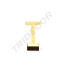 Afișaj „T” pentru cercei din piele ecologică vanilie/ciococolată