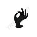 Expositor Mano Para Anillos De Terciopelo Negro