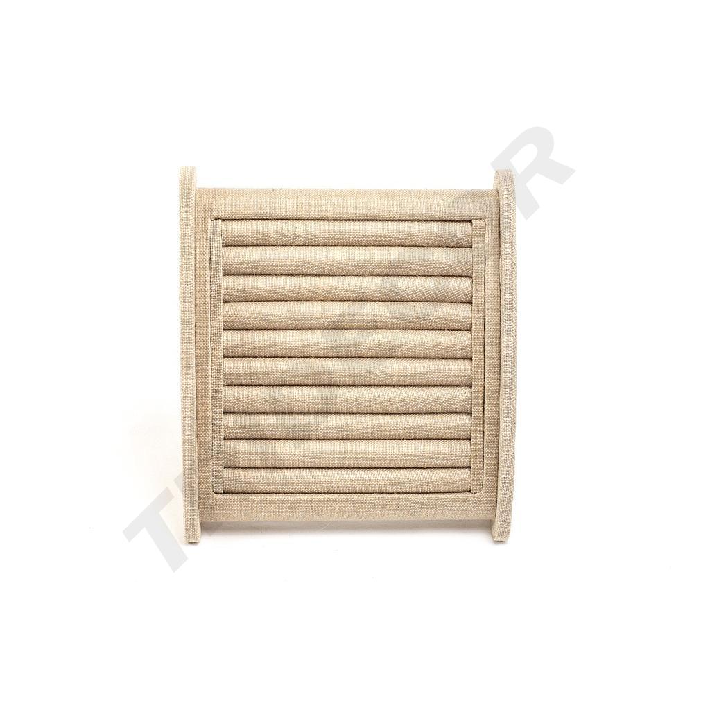 环形展示 厚亚麻 25X24.5X15cm Expositor para Anillos Lino Grueso 25X24.5X15cm