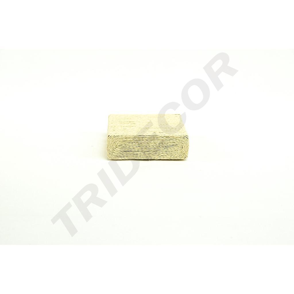 Base Cuadrada Cubierta Con Cuerda Beige