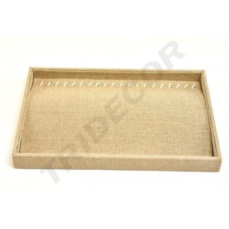 Plateau à bijoux en lin épais 35X24X3 CM