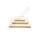 Espositore quadrato in lino beige 3 pezzi