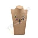 Brown Linen Necklace Display