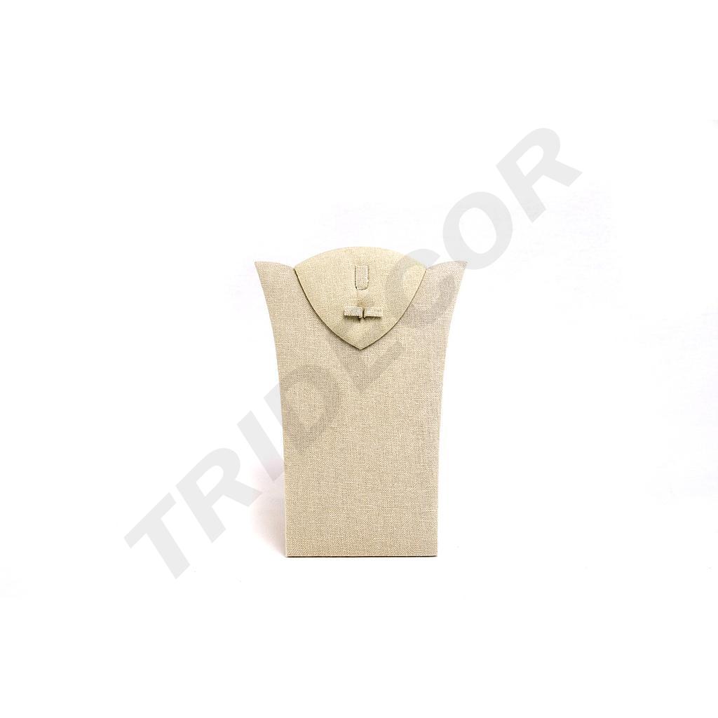 Soporte de Exhibición para Conjunto de Joyería de Lino Beige