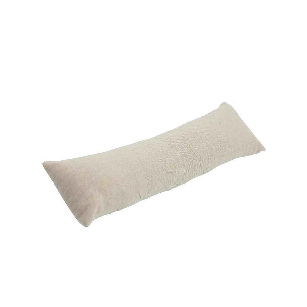 Coussin pour bracelet en tissu de lin beige 30X7X5 cm