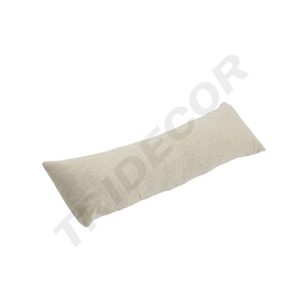 Cuscino per braccialetto in tessuto di lino beige 30X7X5 cm