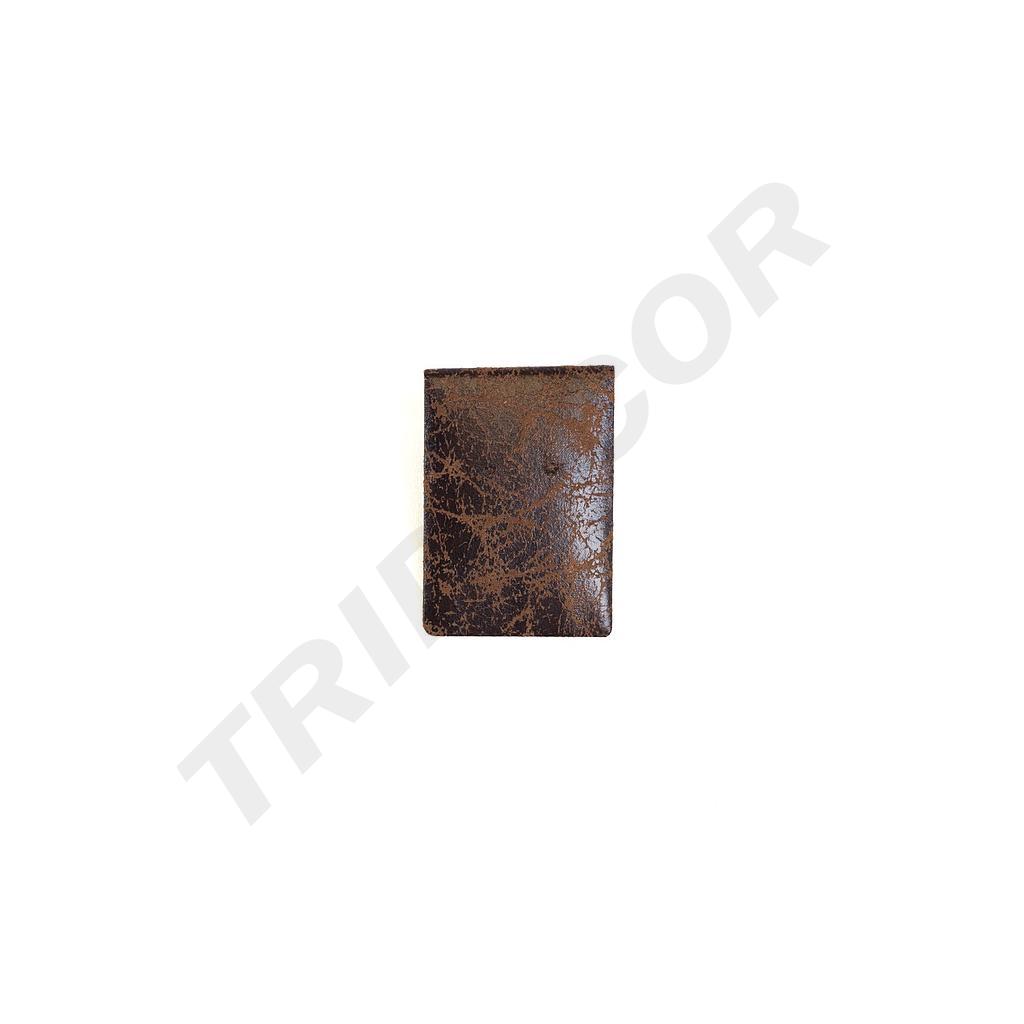 Présentoir pour boucles d'oreilles en simili cuir marron