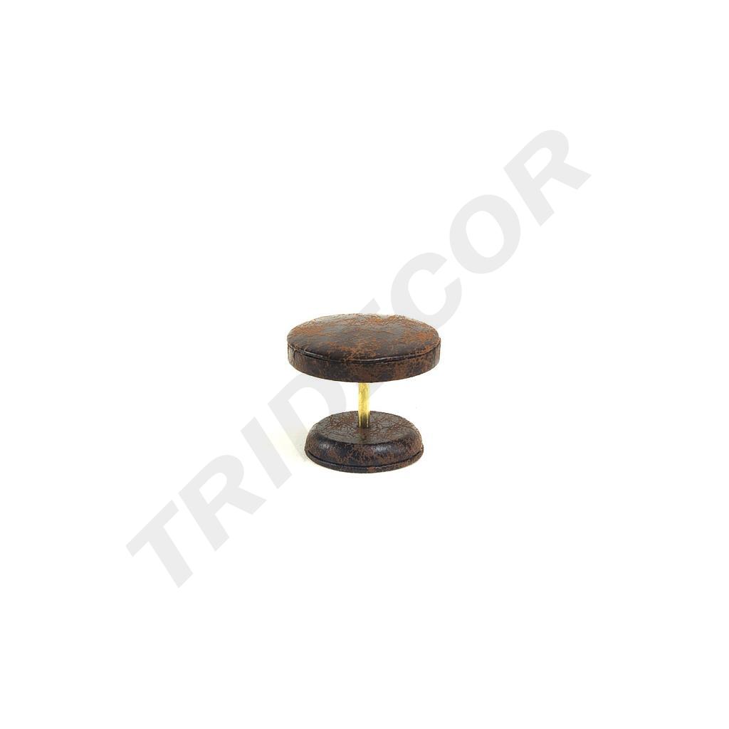 Table à bijoux en similicuir marron