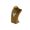 Expositor de collar de terciopelo marrón