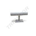 Espositore in velluto per braccialetti colore grigio 24X8X15cm