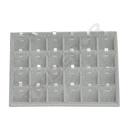 Gray Velvet Jewelry Tray with 24 Compartments