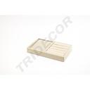 Tavă pentru bijuterii din in bej 20X12X2.5 CM