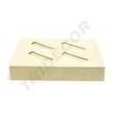 Beige Linen Jewelry Tray with Slots, 18.5X15.5X3 CM