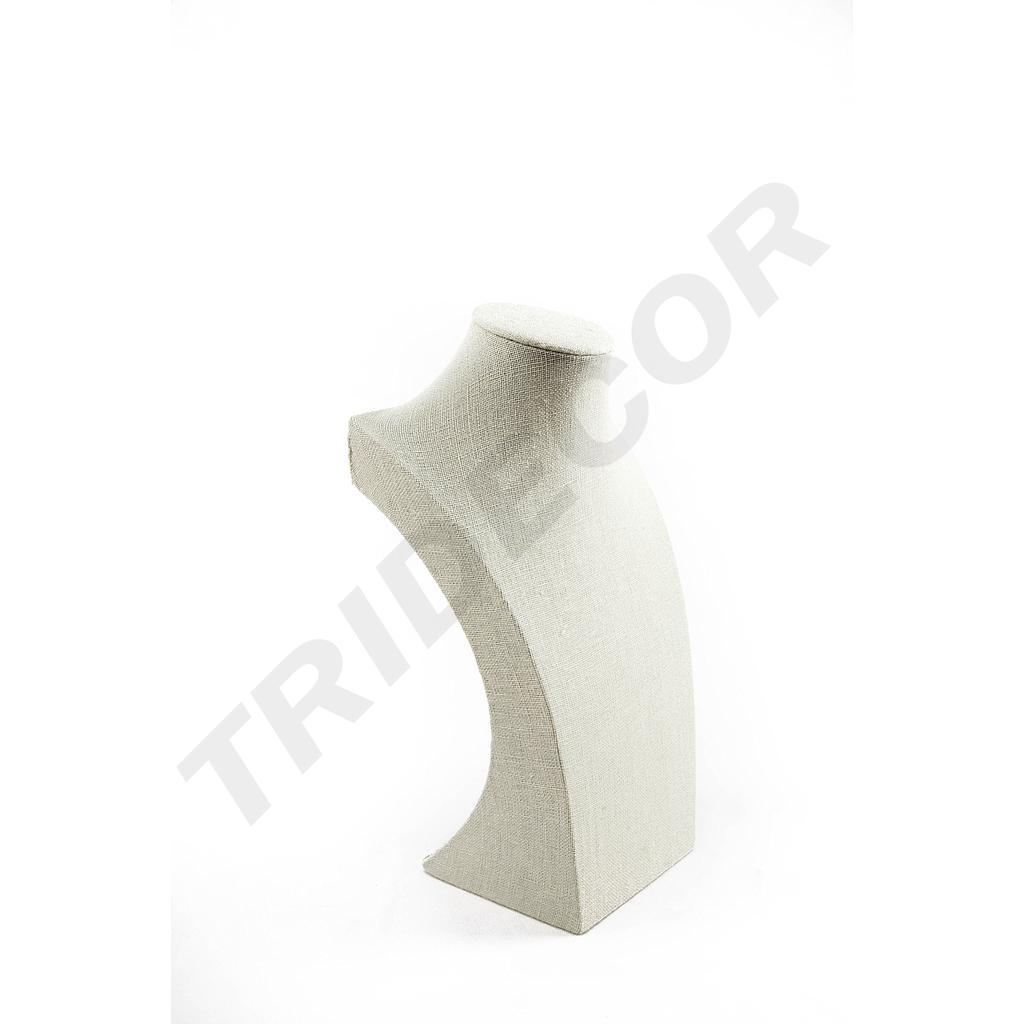Beigefarbene Leinen-Halskettenanzeige 40X24X15cm
