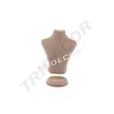 Expositor de Joyas en Forma de Busto de Lino Marrón