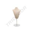 Espositore per collane in lino grezzo 20X13X9cm