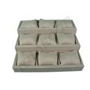 Suport de bijuterii căptușit din in gros 3 înălțimi