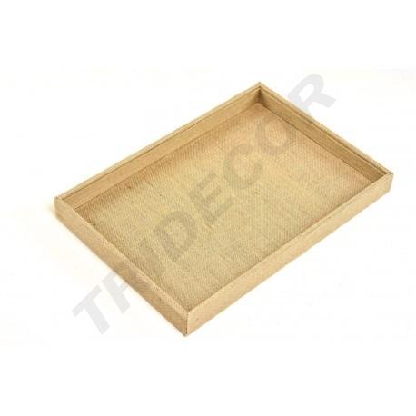 厚亚麻珠宝展示托盘 35x24x3 厘米