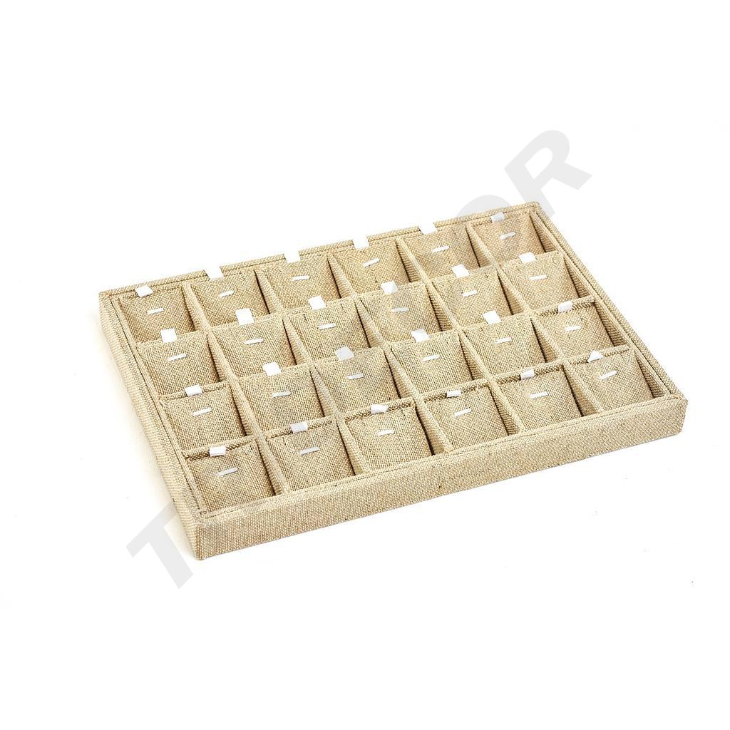 Linen Jewelry Set Display Tray 35x24x3 cm