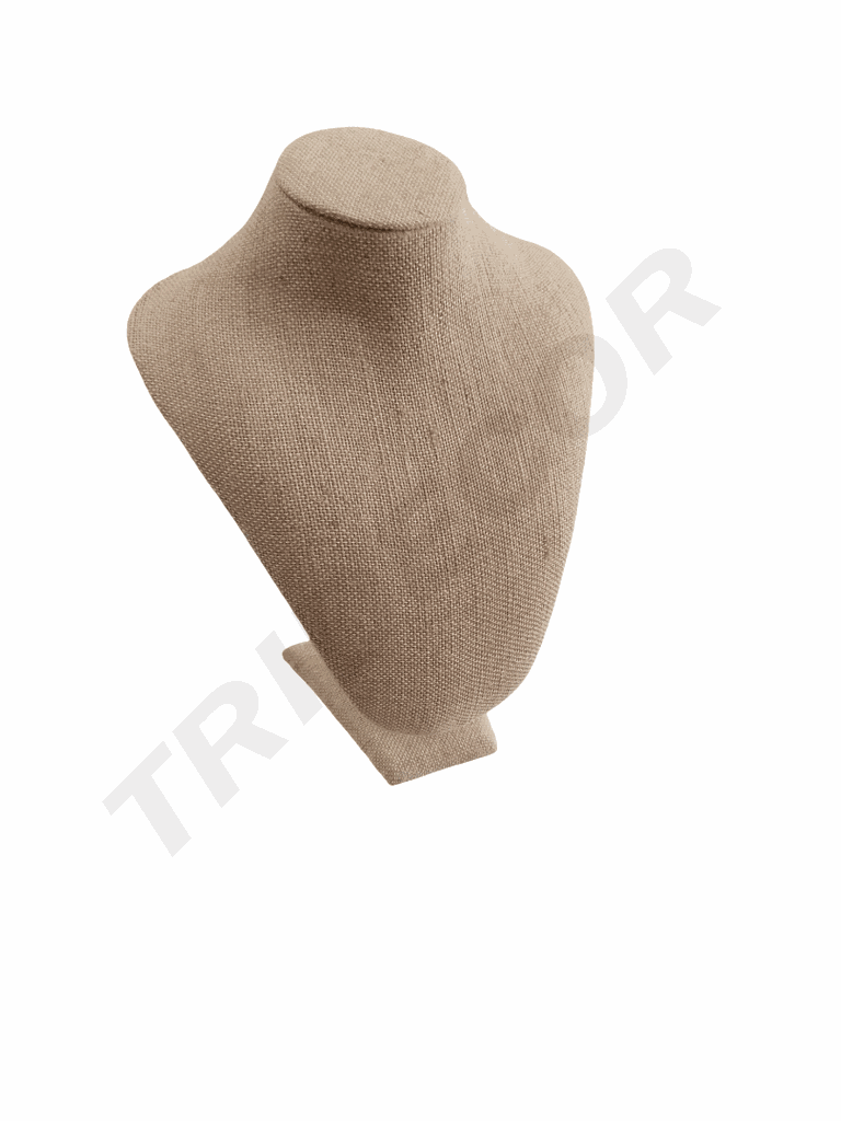 Présentoir réglable pour collier en lin épais avec base en acier