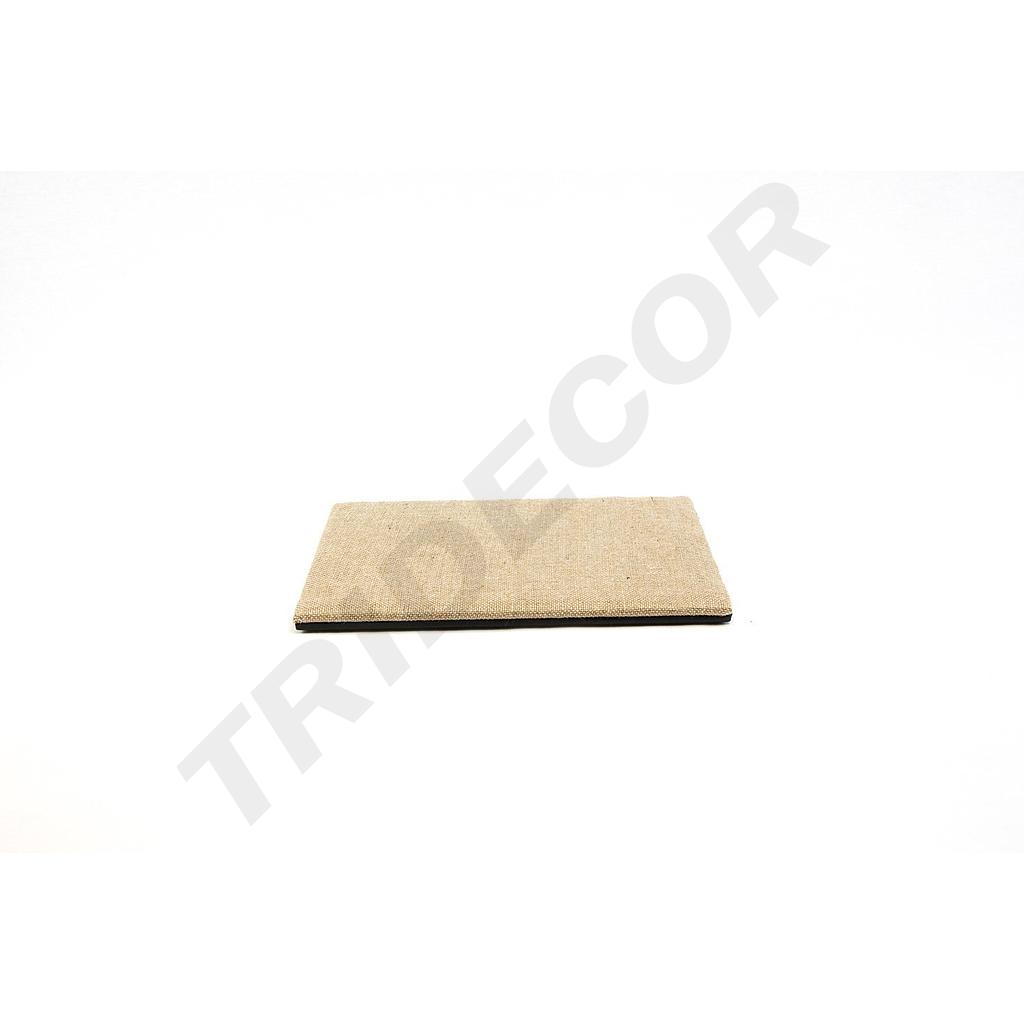 Reversible thick linen or black faux leather base for jewelry display