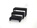 C 形珠宝展示架 3 种高度 黑色天鹅绒 Expositor Joyería Forma C 3 Alturas Terciopelo Negro
