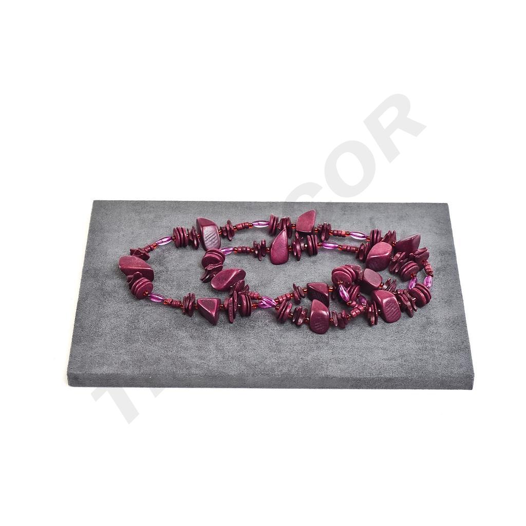Dark Gray Velvet Jewelry Display Base 28X18X1.5 CM