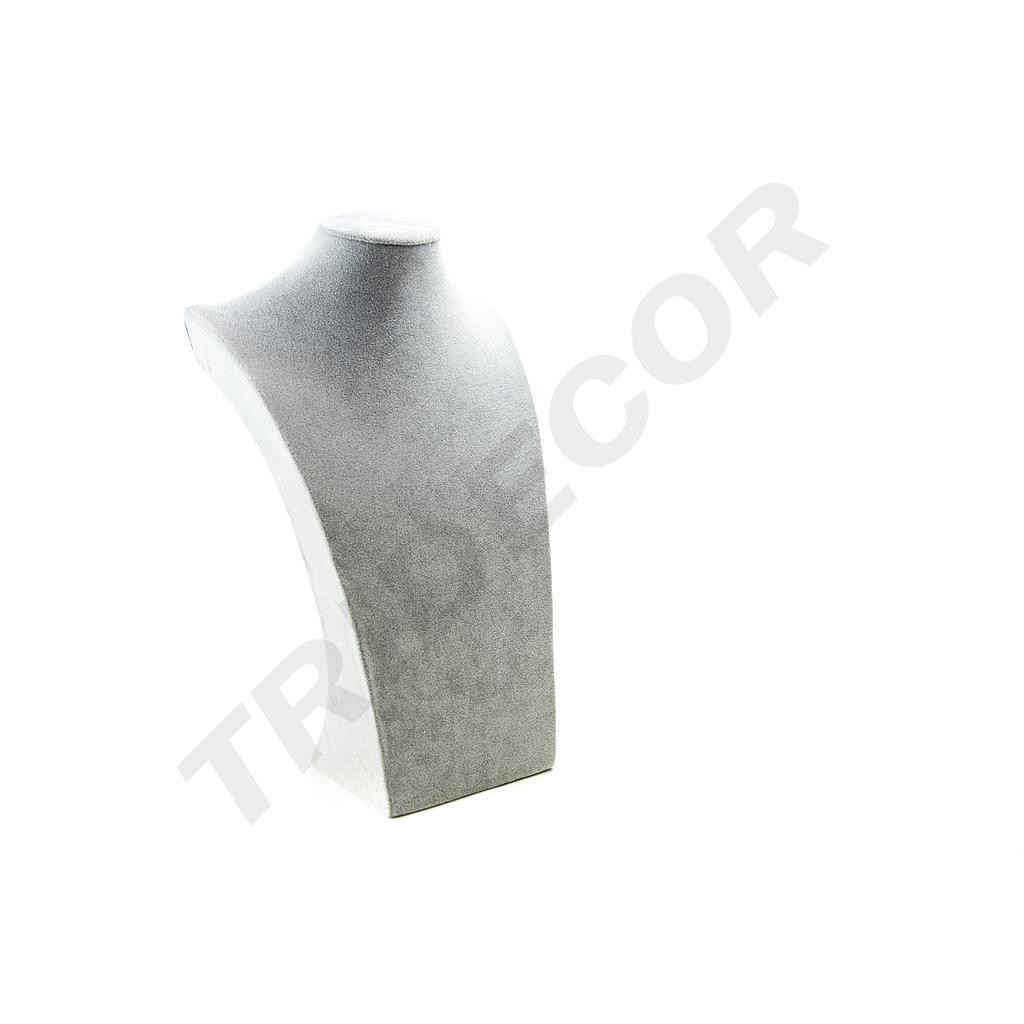 Gray Velvet Necklace Display 39X23.5X12cm