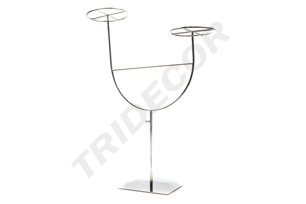 Soporte Ajustable de Exhibición de Sombreros de Acero 2 Unidades